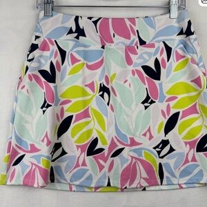 Tommy Bahama Multicolor Leaf Print Skort with pockets
